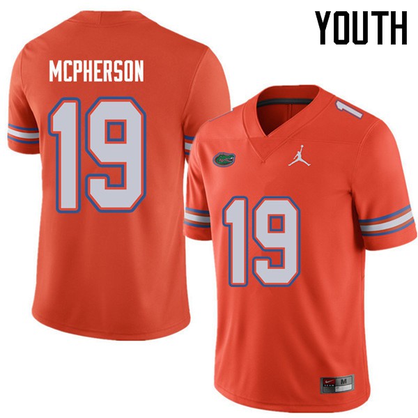 Jordan Brand Youth #19 Evan McPherson Florida Gators College Football Jerseys Orange